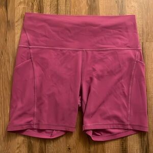 LULULEMON PINK BIKER SHORTS